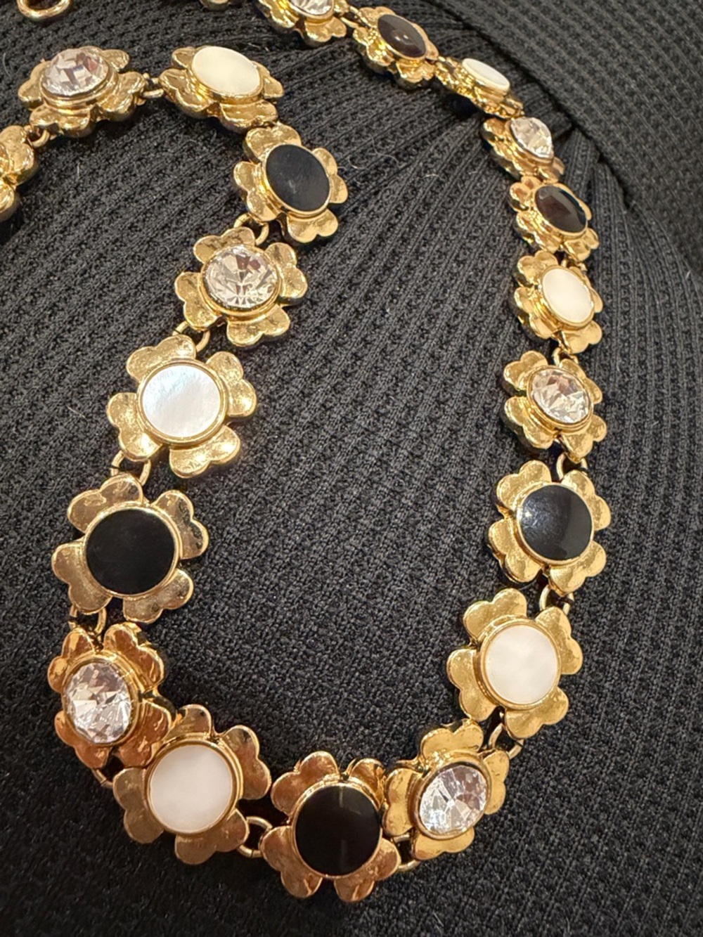 Ann Taylor Gold-Tone Clover Statement Necklace